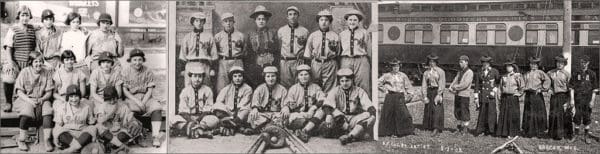 'Bloome'r female baseball teams at the turn of the 20th century.