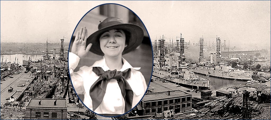 Loretta Walsh, 1917,  First Woman to Enlist in the U.S. Navy