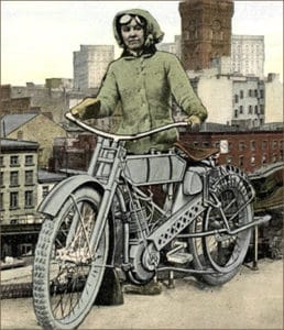 Pioneer female motorcyclist Clara Wagner