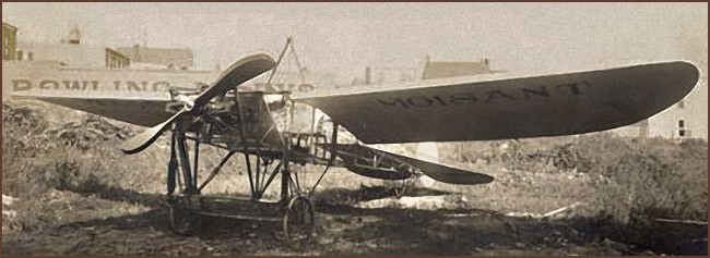 The 1911 Moisant Monoplane used by early aviation pioneers.