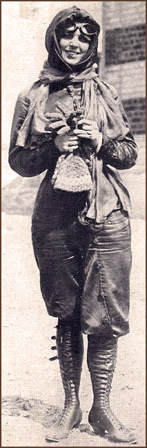 The special flying suit used by Harriet Quimby.