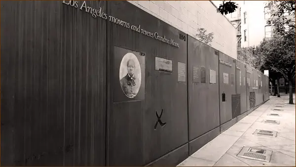 Biddy Mason Memorial Park in Los Angeles.