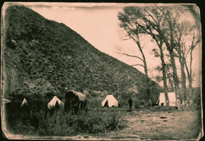 The stark wilds of Utah in the mid 19th century.