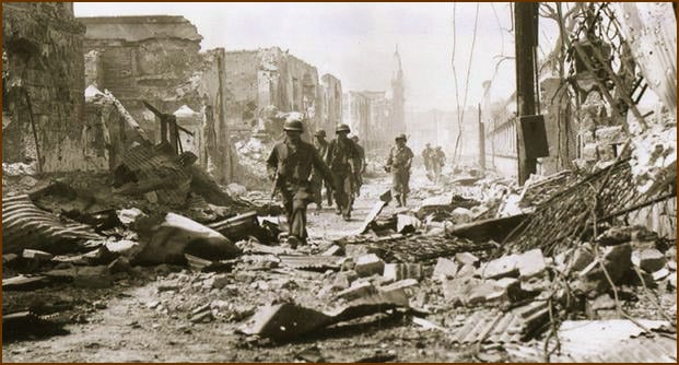 U.S. soldiers in the WWII Battle of Manila