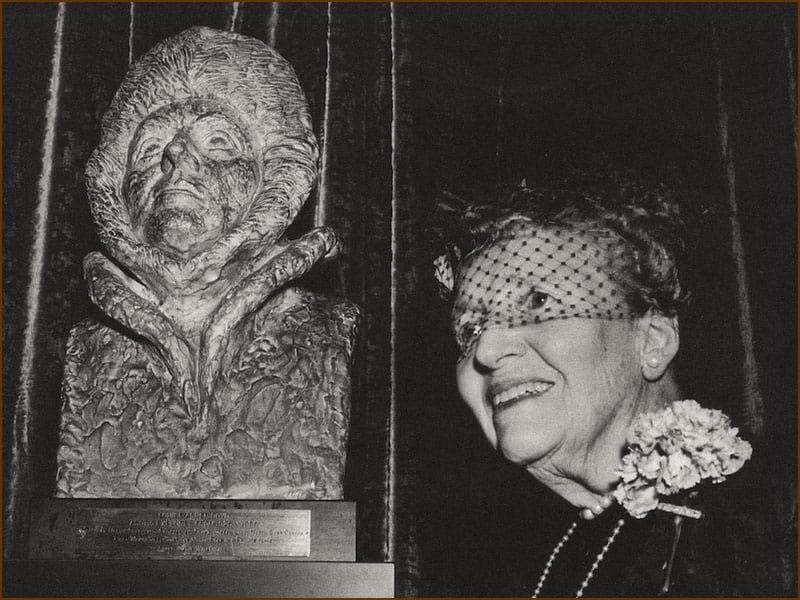 Sculpted bust of Louise Boyd in California's Marin History Museum