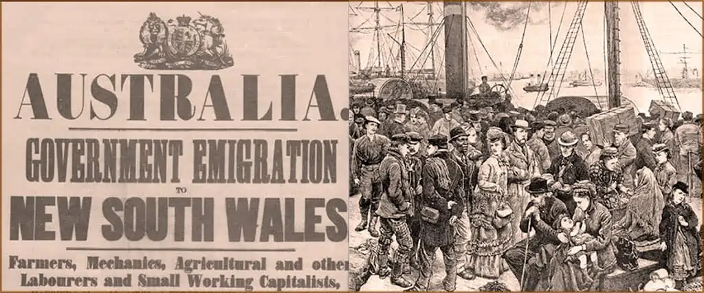 18th-century Australian government ad for emigration