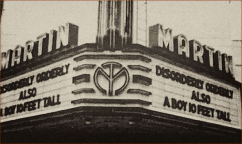 The Martin movie theater in Americus, Georgia, site of 1963 Civil Rights demonstrations.