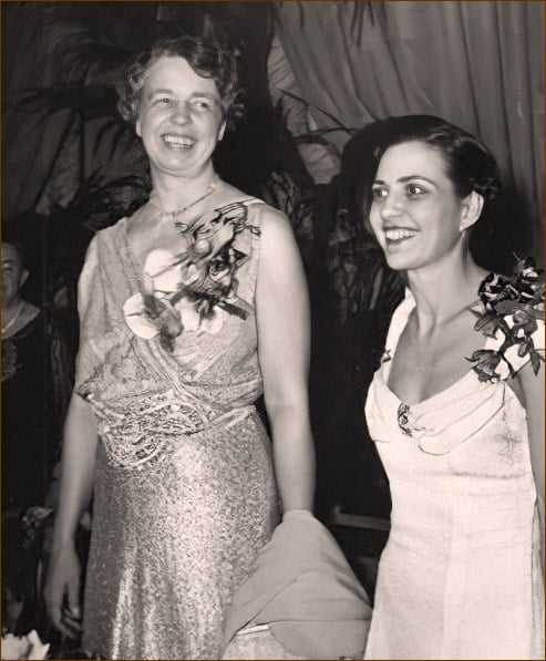 Doris Fleeson and Eleanor Roosevelt together at a Capital event.