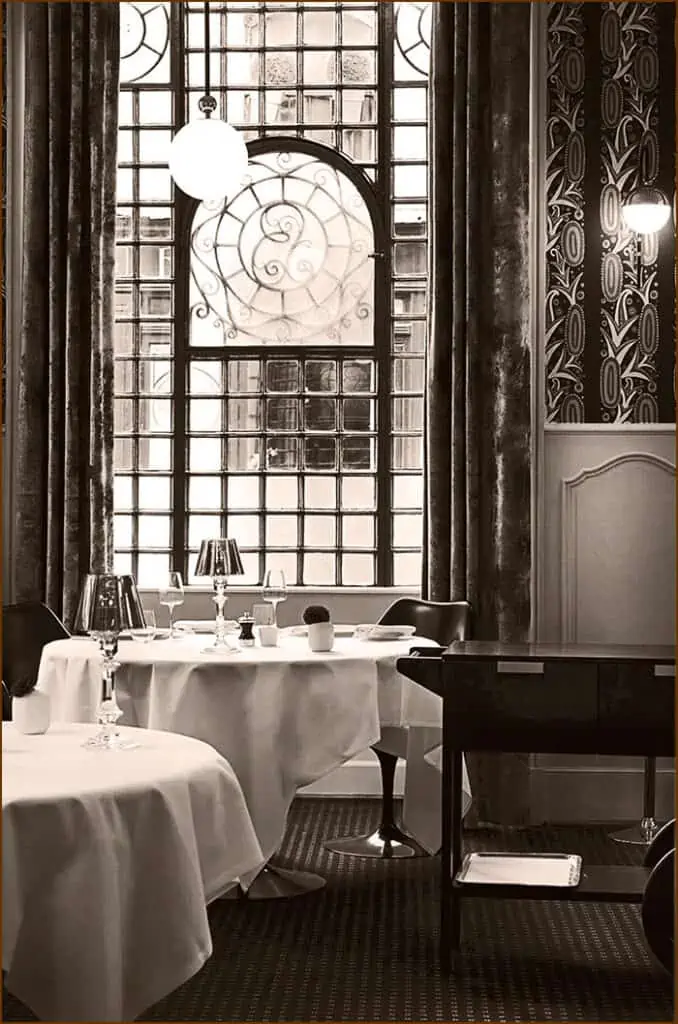 Inside the La Mére Brazier restaurant in France