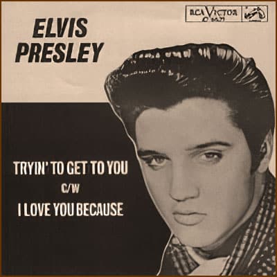 Elvis Presley record cover for 