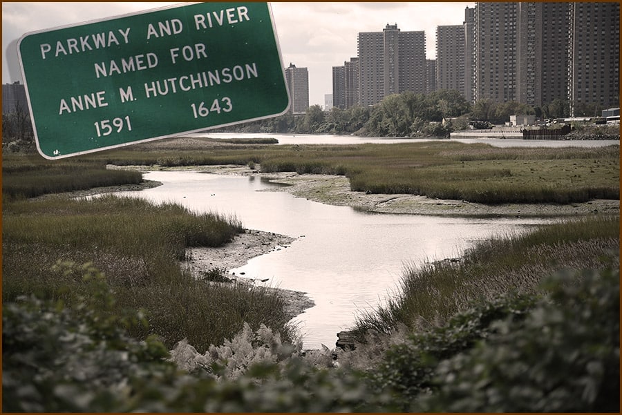 The Hutchinson River and Parkway in southern New York State