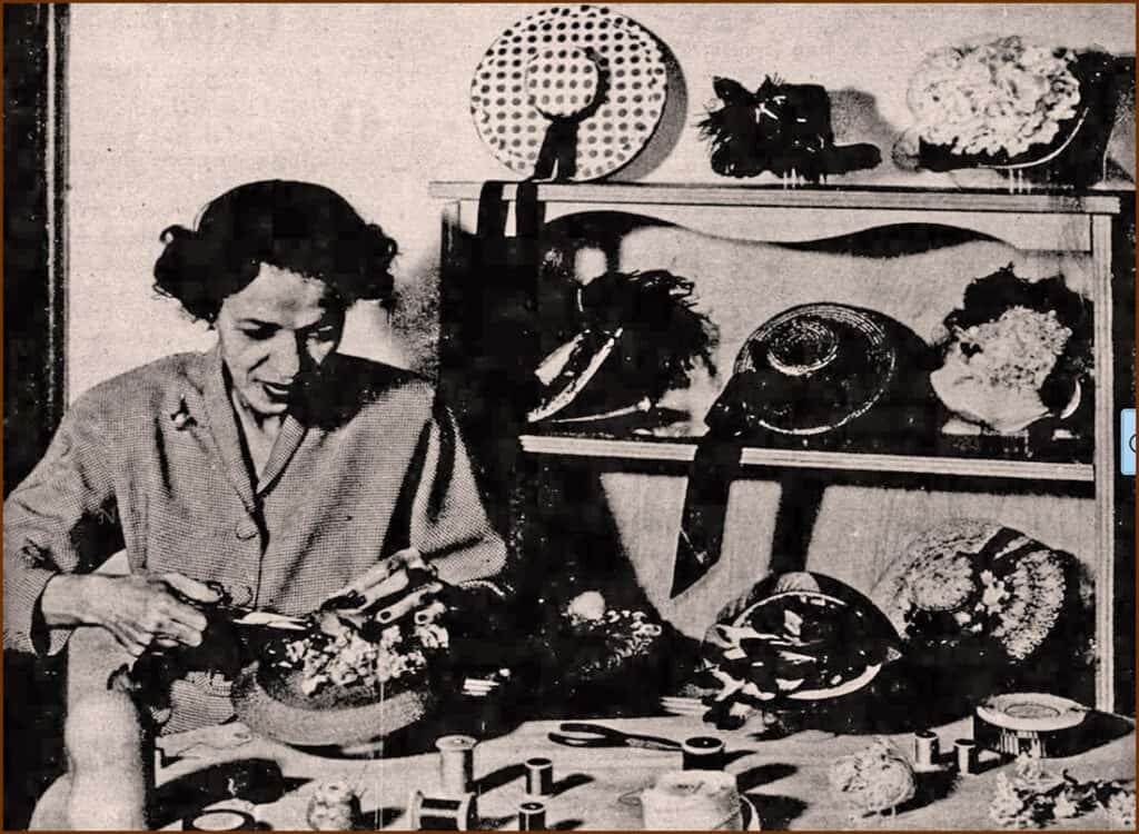 A milliner's miniature hats